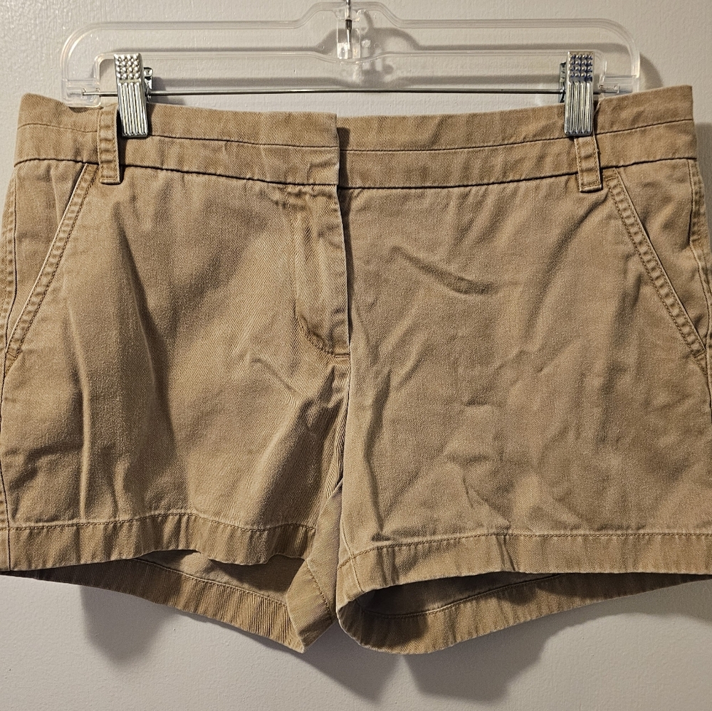 J. Crew Beige Cotton Chino Women's Shorts Size 8